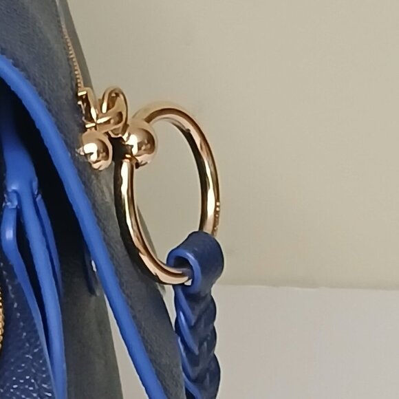 NWOT Rebecca Minkhoff Gabby Leather Crossbody Satchel Blue - Picture 6 of 11